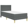 vidaXL Estructura de cama con colch&oacute;n Gris oscuro 90 x 190 cm tela