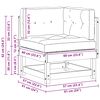 vidaXL Sof&aacute; de esquina de jard&iacute;n Pino macizo Marr&oacute;n Cera