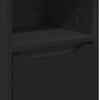 vidaXL Gabinete de Ba&ntilde;o Negro 30,5 x 30 x 195 cm Madera contrachapada