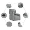 vidaXL Sill&oacute;n reclinable de tela gris claro