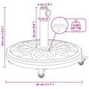 vidaXL Base para sombrilla Negro &Oslash;38-48 mm PE, concreto e hierro