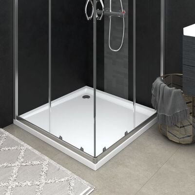 vidaXL Plato de ducha cuadrado de ABS blanco 80x80 cm