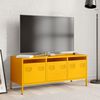vidaXL Mueble para TV acero laminado en frío amarillo 101,5x39x43,5 cm