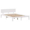 vidaXL Estructura de cama con cojines madera de pino blanca 140x190 cm