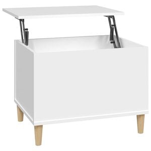 vidaXL Mesa de centro madera contrachapada blanco 60x44,5x45 cm