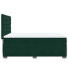vidaXL Cama box spring con colch&oacute;n terciopelo verde oscuro 140x190 cm