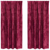 vidaXL Cortinas de Terciopelo 2 pcs Rojo vino tinto 175 x 140 cm