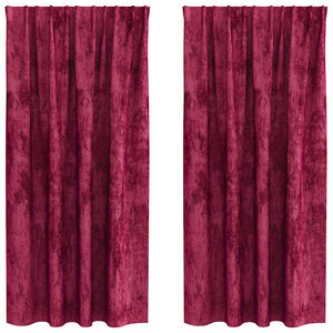 vidaXL Cortinas de Terciopelo 2 pcs Rojo vino tinto 175 x 140 cm