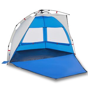 vidaXL Tienda de playa 2 personas impermeable apertura r&aacute;pida azul