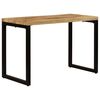 vidaXL Mesa de comedor de madera maciza de mango y acero 115x55x76 cm