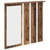 vidaXL Perchero de pared con estante Madera vieja 84 x 10 x 80 cm