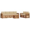 vidaXL Conjunto de sof&aacute;s de exterior 7 uds. Natural y Beige