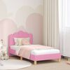 vidaXL Estructura de cama para niños pequeños con cabecera Rosa