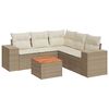 vidaXL Juego de sof&aacute;s jard&iacute;n con cojines 6 pzas rat&aacute;n sint&eacute;tico beige