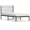 vidaXL Estructura cama sin colch&oacute;n con cabecero metal negro 100x190 cm
