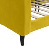 vidaXL Sof&aacute; cama sin colch&oacute;n terciopelo amarillo 90x200 cm