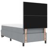 vidaXL Cama tipo Box Spring con colch&oacute;n Gris Claro 90 x 190 cm tela