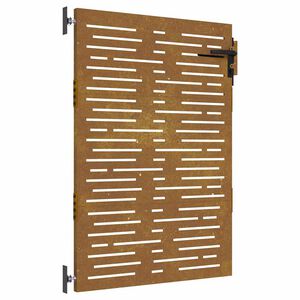 vidaXL Puerta de jard&iacute;n acero corten dise&ntilde;o cuadrado 85x125 cm