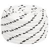 vidaXL Cuerda multiusos 16 mm 25 m Blanco Poli&eacute;ster 3200 kg Carga m&aacute;x.