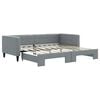 vidaXL Sof&aacute; cama nido tela gris claro 100x200 cm
