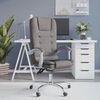 vidaXL Silla de oficina reclinable con masaje tela gris taup&eacute;