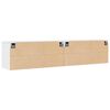 vidaXL Armario de pared 2 uds madera maciza de pino blanco 80x30x35 cm