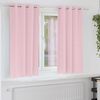 vidaXL Cortinas Opacas con Anillas 2 pcs Rosa Beb&eacute; 175 x 140 cm