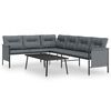 vidaXL Juego de muebles de jard&iacute;n 2 piezas acero gris antracita