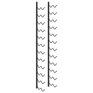 vidaXL Botellero de pared para 24 botellas hierro negro