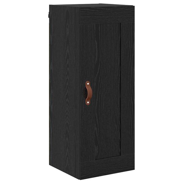 vidaXL Armario de pared Roble Negro 34,5 x 34 x 90 cm