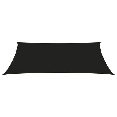 vidaXL Toldo de vela rectangular tela Oxford negro 2x5 m