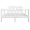 vidaXL Estructura de cama de madera maciza blanca 160x200 cm