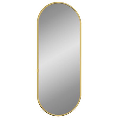 vidaXL Espejo de pared ovalado dorado 50x20 cm