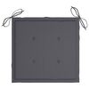 vidaXL Sillas de jard&iacute;n 2 uds cojines madera de teca gris antracita