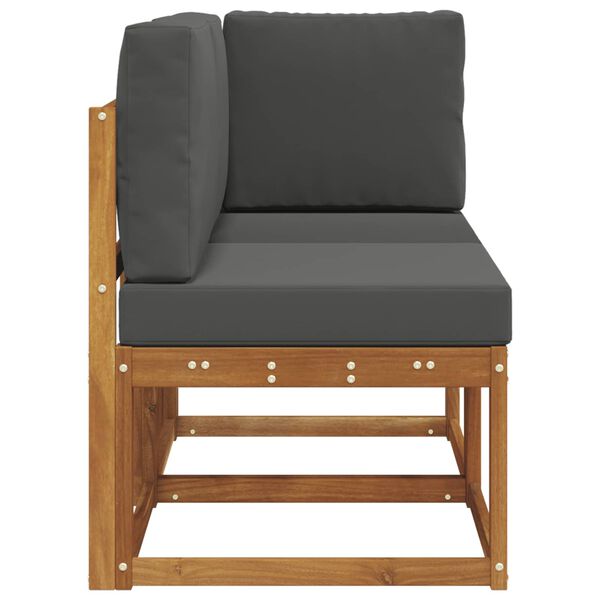 vidaXL Sof&aacute; de esquina y centro para exterior con coj&iacute;n 2 Pieza