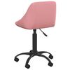 vidaXL Silla de oficina de terciopelo rosa
