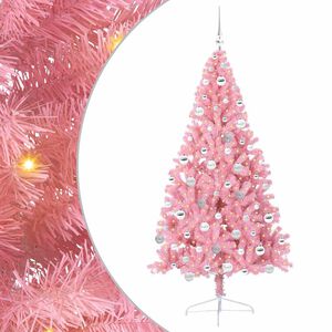 vidaXL &Aacute;rbol de Navidad Artificial Preiluminado Rosa 180 cm PVC