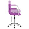 vidaXL Sillas de comedor giratorias 2 unidades cuero sint&eacute;tico morado