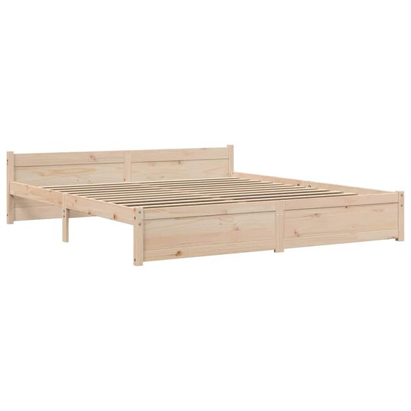 vidaXL Estructura de cama doble sin colch&oacute;n madera maciza 180x200 cm
