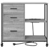 vidaXL Gabinete de oficina con rueda Gris sonoma 76 x 41 x 72 cm