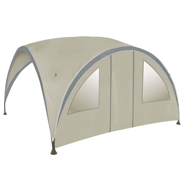 Bo-Camp Pared lateral para carpa de fiestas con puerta ventana beige S