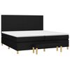 vidaXL Cama box spring con colch&oacute;n tela negro 200x200 cm