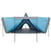 vidaXL Tienda de campa&ntilde;a familiar tipi 8 personas impermeable azul