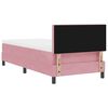 vidaXL Cama Box Spring LED con colch&oacute;n Rosa 90 x 200 cm Terciopelo