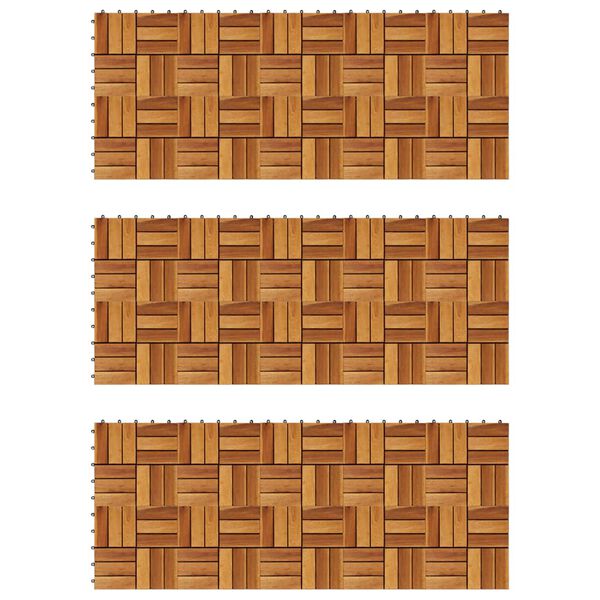 vidaXL Baldosas de porche 30x30 cm acacia 30 piezas
