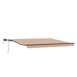 vidaXL Toldo retr&aacute;ctil Multicolor 450 x 350 cm Tela y Aluminio
