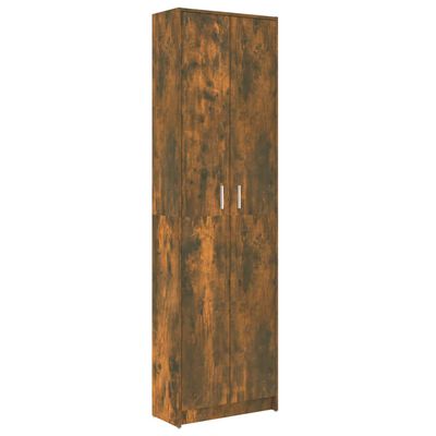 vidaXL Armario pasillo madera contrachapada roble ahumado 55x25x189 cm