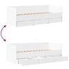 vidaXL Sof&aacute; cama con cajones sin colch&oacute;n blanco 75x190 cm
