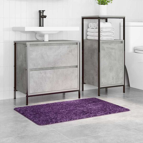 vidaXL Alfombrilla de ba&ntilde;o antideslizante Morado 60 x 90 cm PP