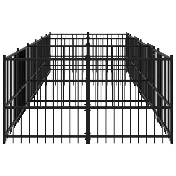 vidaXL Perrera de exterior de acero 11,26 m&sup2;